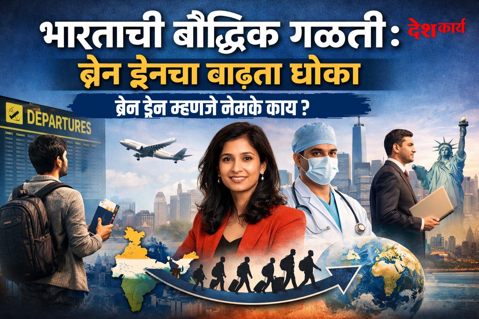 Brain drain : भारतासमोरील वाढती बौद्धिक गळती